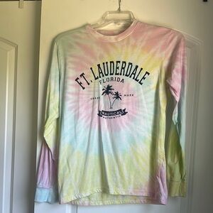 Nautical Authentic Tie-Dye Long Sleeve Tee
